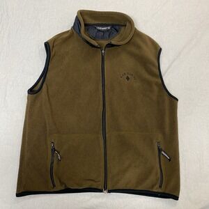 Black Diamond Fleece Vest Mens XXL Brown Full Zip USA Made Outdoor